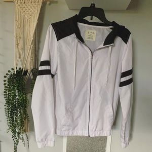 Zumiez white and black windbreaker